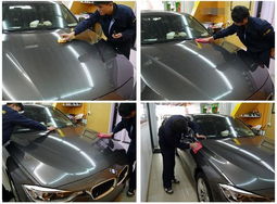 灰色宝马328专业镀膜 阿米卡白金镀膜与玻璃滑水施工全记录